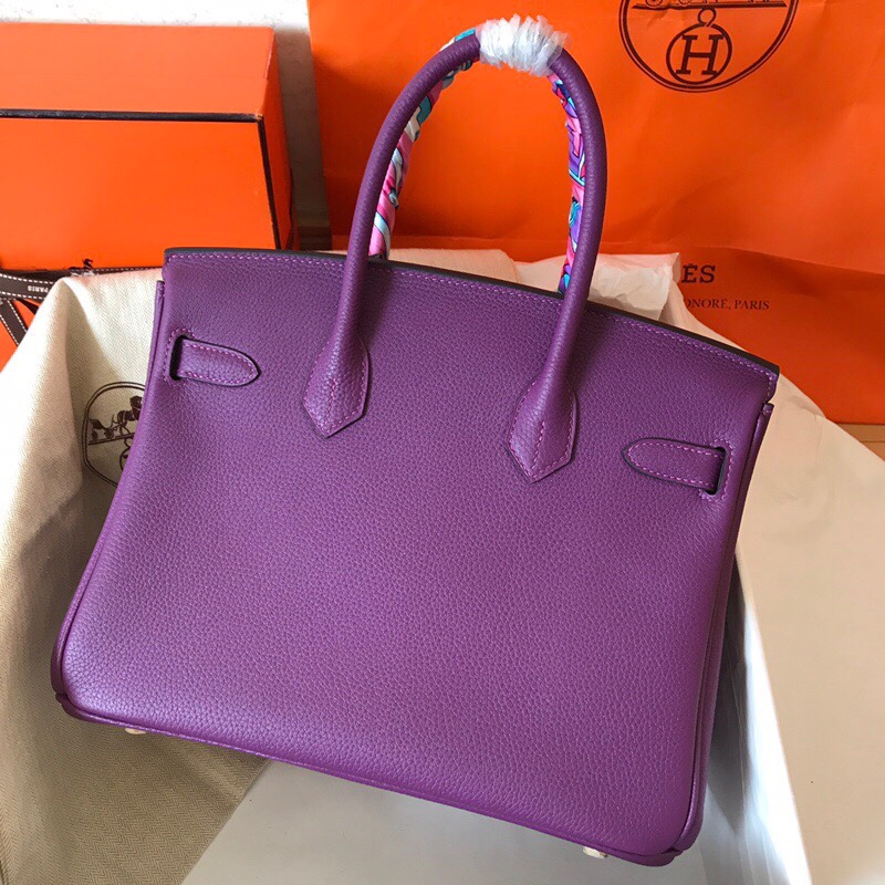 Hermes Birkin 35CM Togo Leather Handbag Anemone Purple